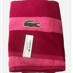 NWT Lacoste Colorblock Bath Towel